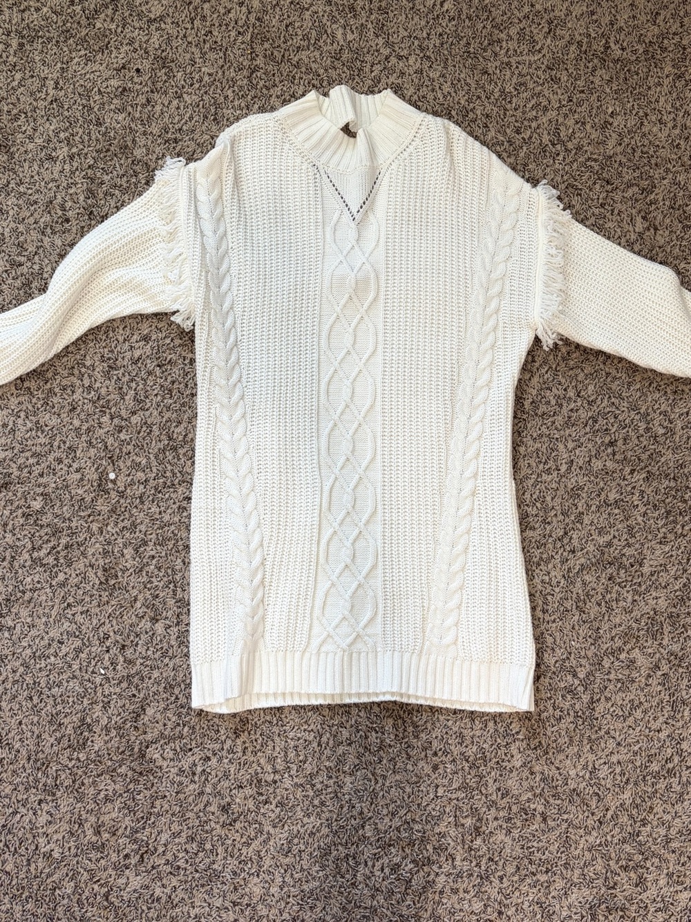 White sweater dress